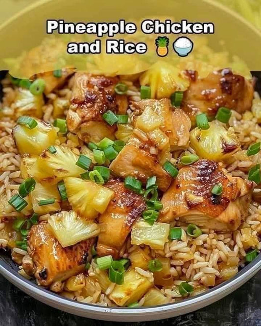 Poulet a l'ananas sur riz chinois